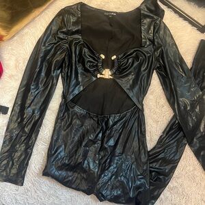Black Long Sleeve Cutout jumpsuit